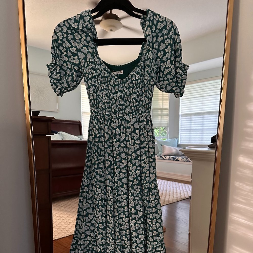 Abercrombie Midi Smocked Dress